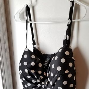 3X Polka Dot One Piece Swimsuit